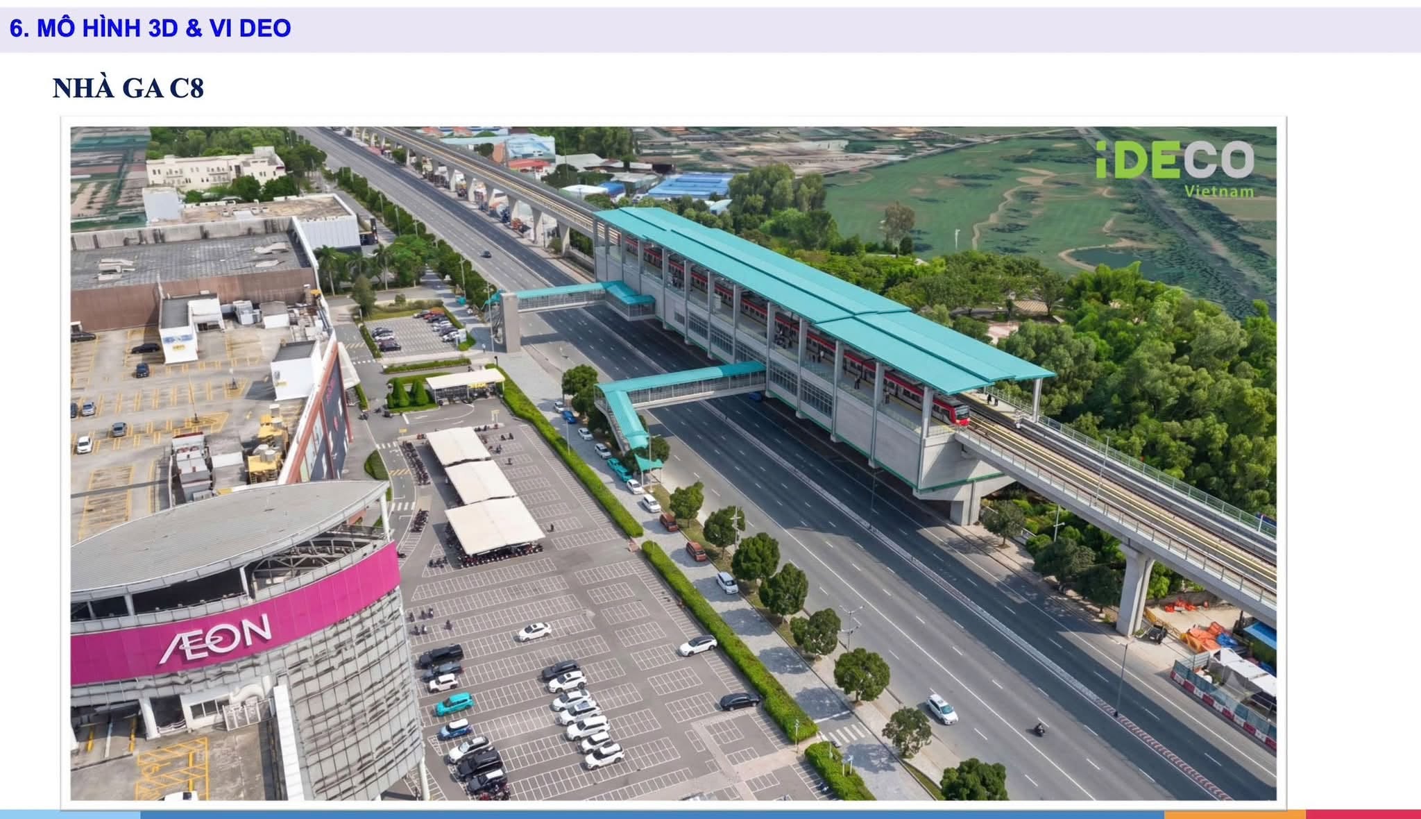 Phối cảnh ga C8 Metro Thủ Dầu Một Tao Đàn cạnh AEON Mall